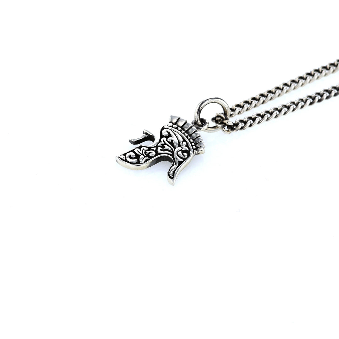 king baby spartan helmet pendant