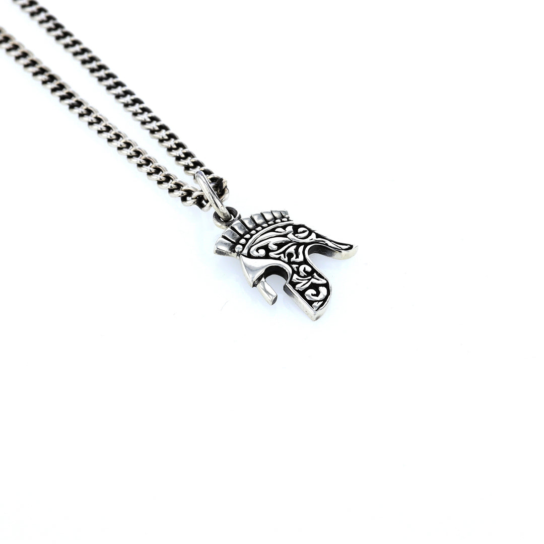 king baby spartan helmet pendant