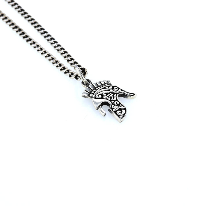 king baby spartan helmet pendant