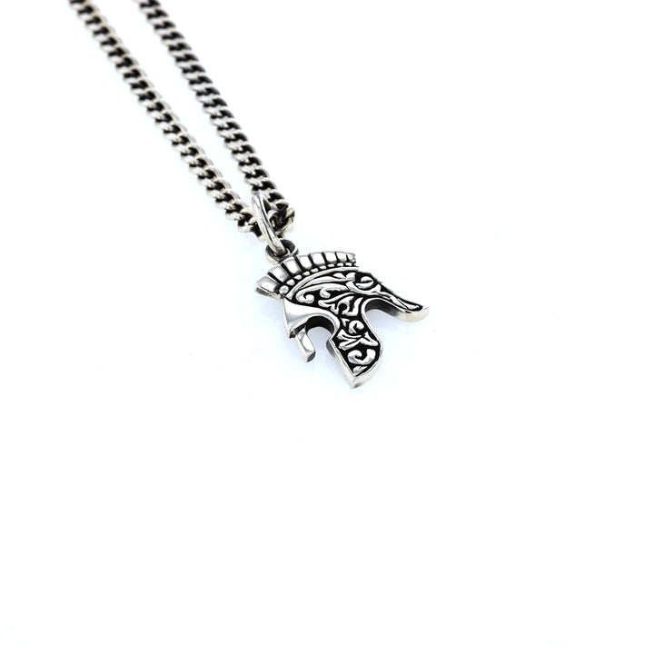 king baby spartan helmet pendant