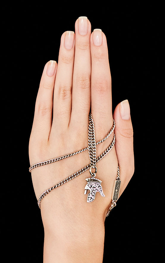 king baby spartan helmet pendant