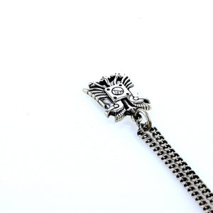 king baby double helmet silver pendant
