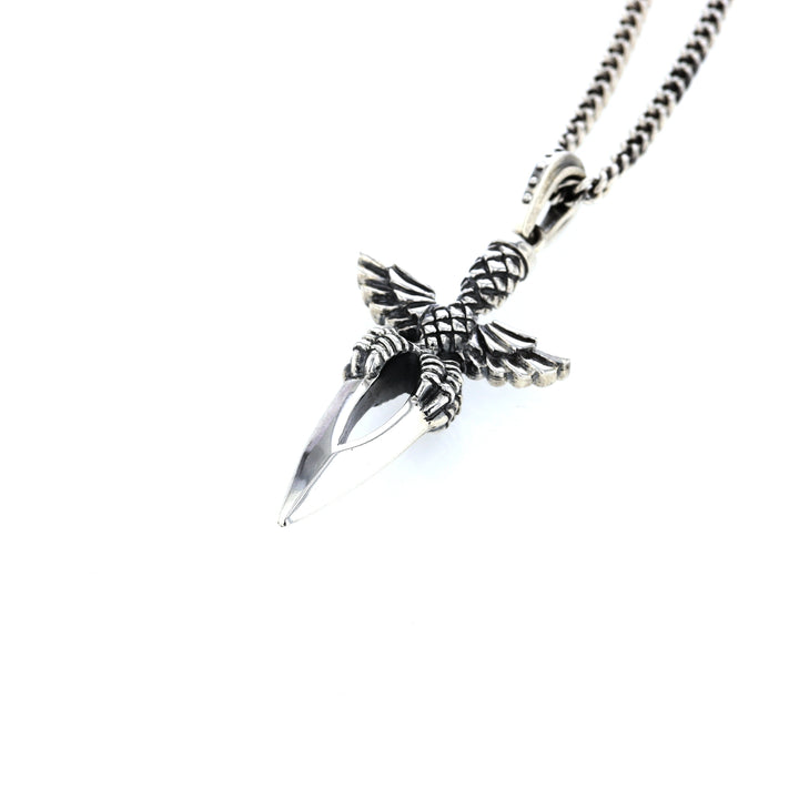 king baby sterling silver dagger pendant