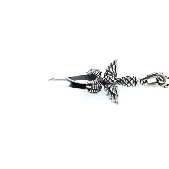 king baby sterling silver dagger pendant