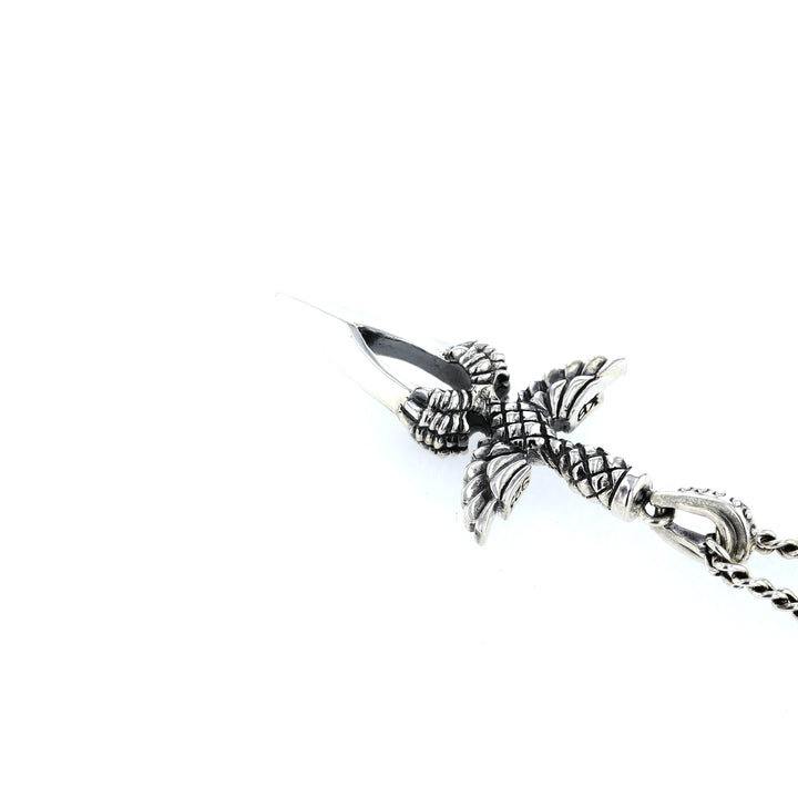 king baby sterling silver dagger pendant