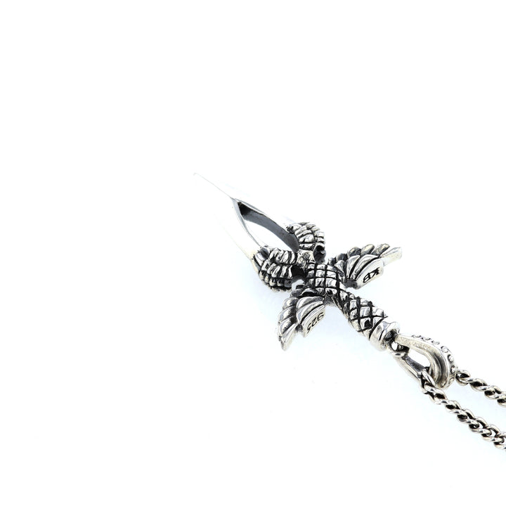 king baby sterling silver dagger pendant