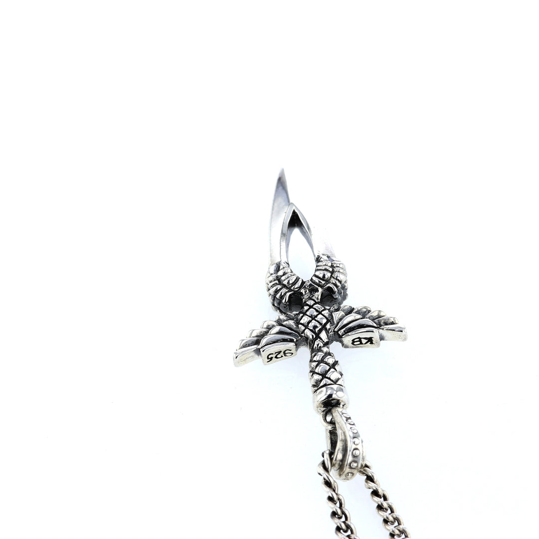 king baby sterling silver dagger pendant