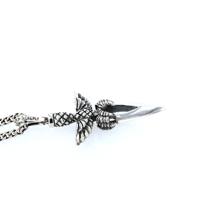 king baby sterling silver dagger pendant