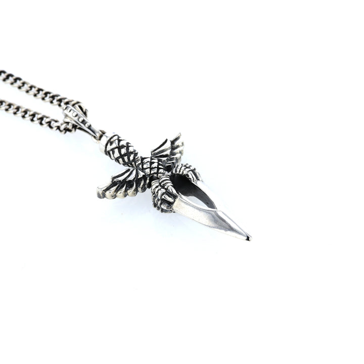 king baby sterling silver dagger pendant