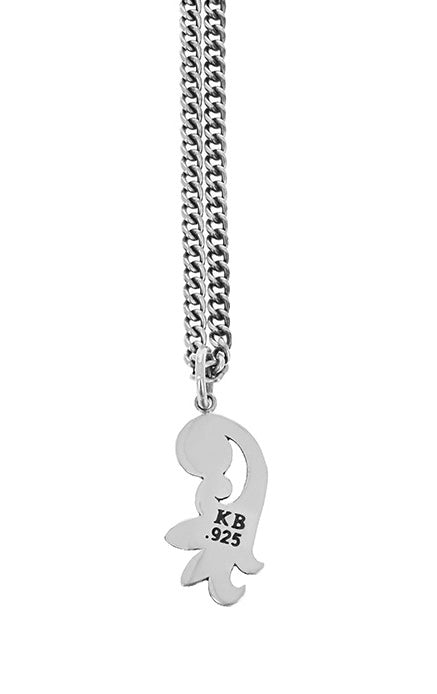 king baby sterling silver pendant