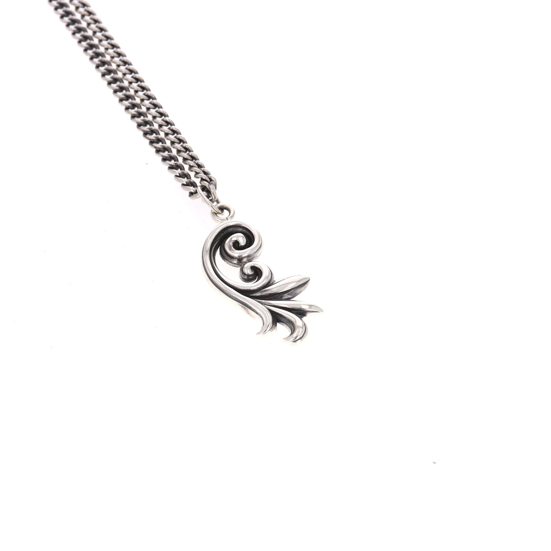 king baby sterling silver pendant