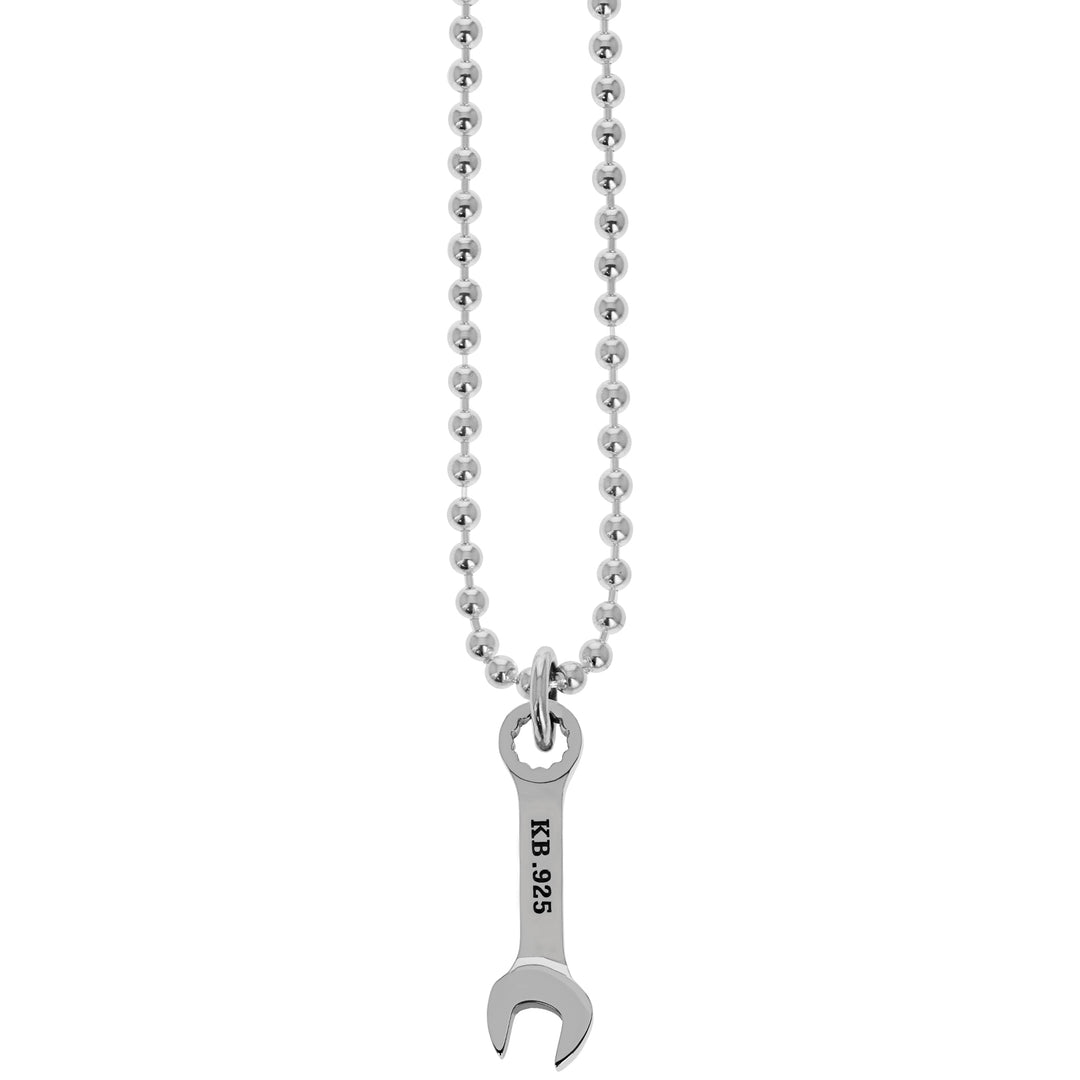 Indian Motorcycle Wrench Pendant w/ 22in Ball Chain