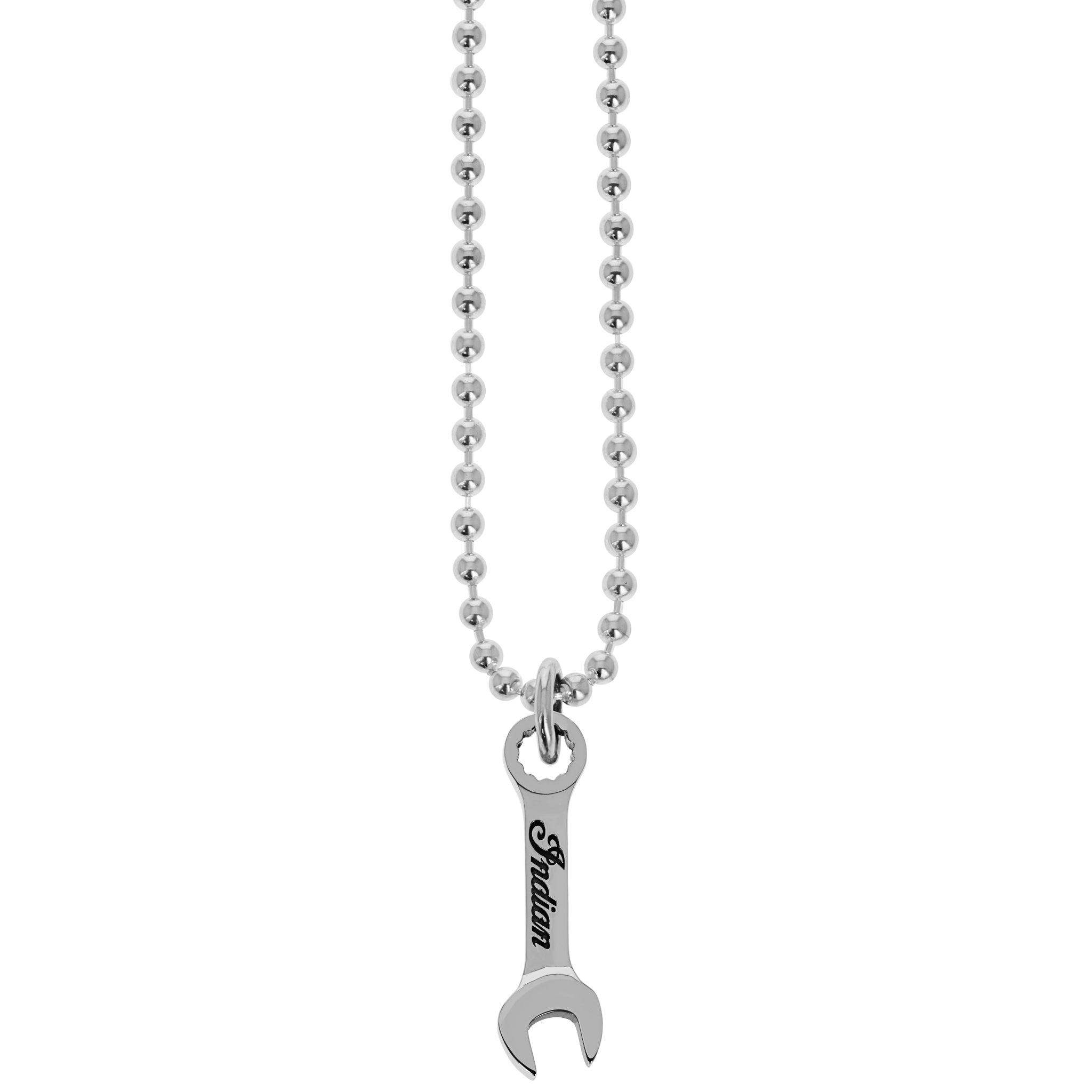 Indian Motorcycle Wrench Pendant w/ 22in Ball Chain