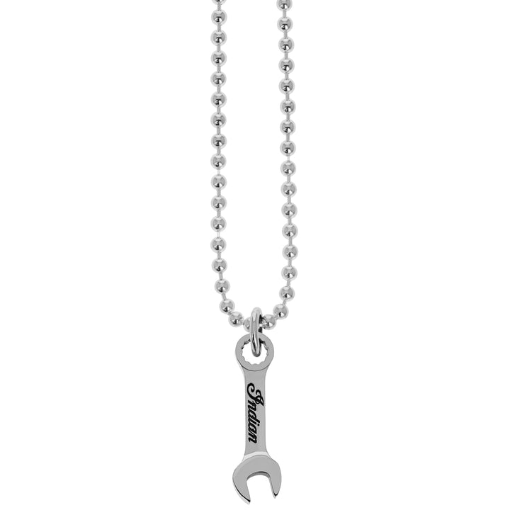 Indian Motorcycle Wrench Pendant w/ 22in Ball Chain