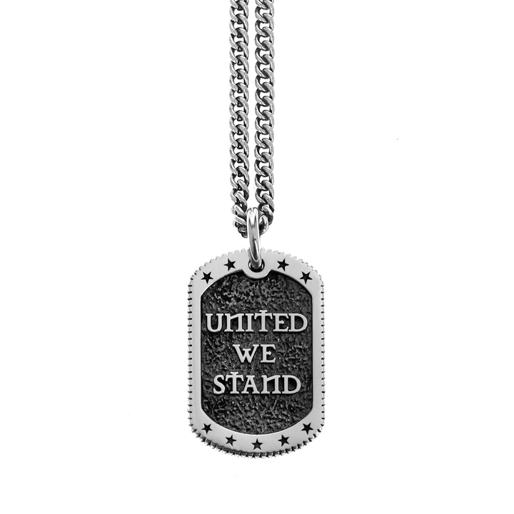 The "United We Stand" Dog Tag Pendant