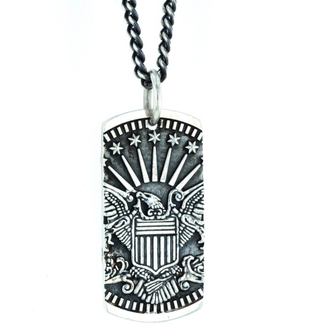 Eagle Dog Tag Pendant