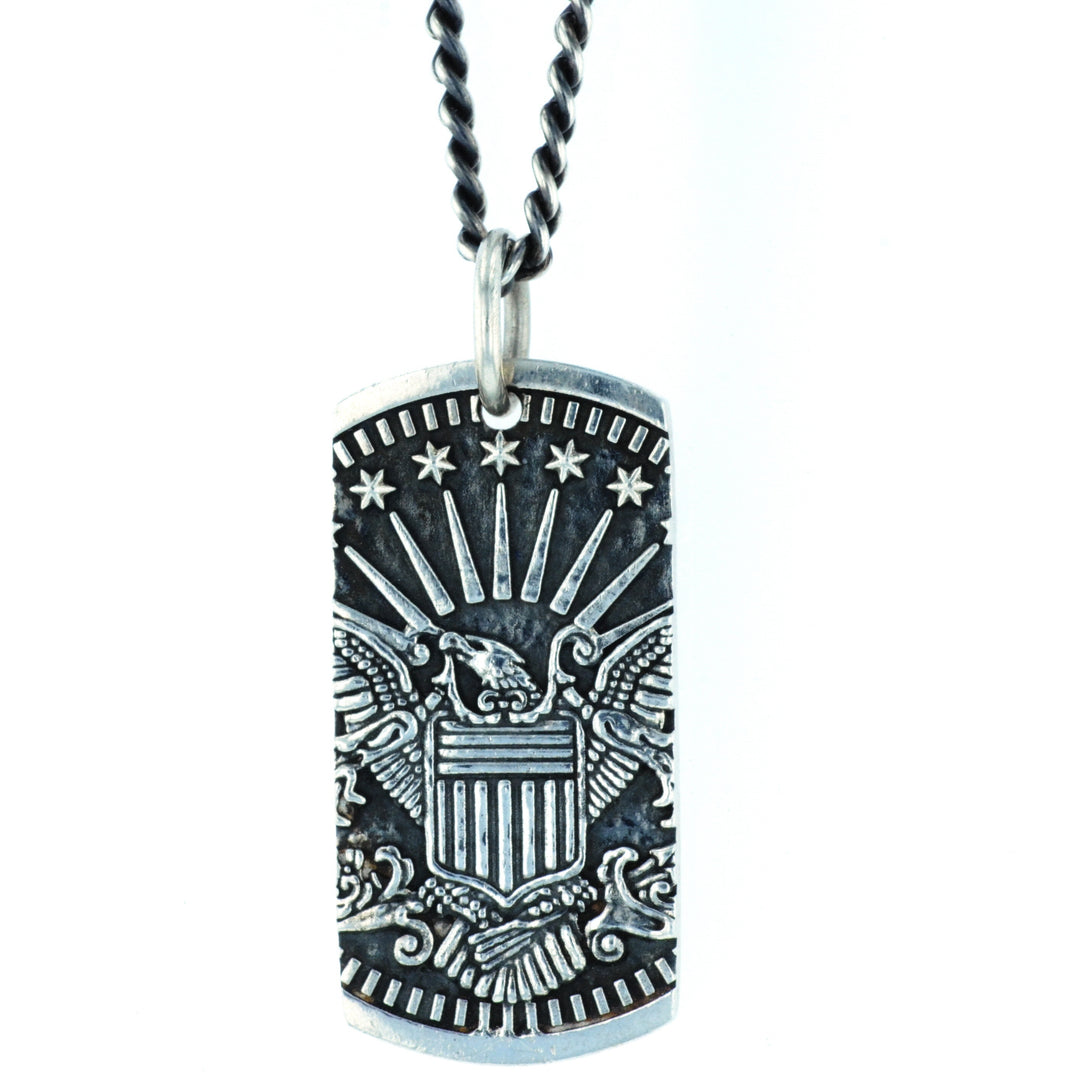 Eagle Dog Tag Pendant