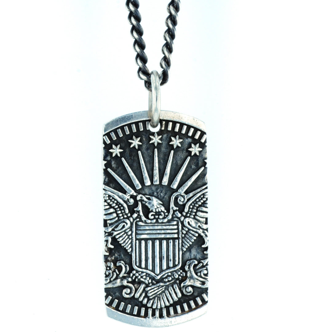 Eagle Dog Tag Pendant