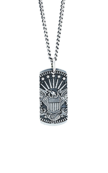 Men's Sterling Silver Custom Engraved Dog Tag Necklace | Smooth Edge -  Clothed with Truth