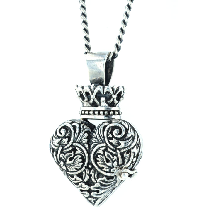 Engraved Baroque Heart Locket