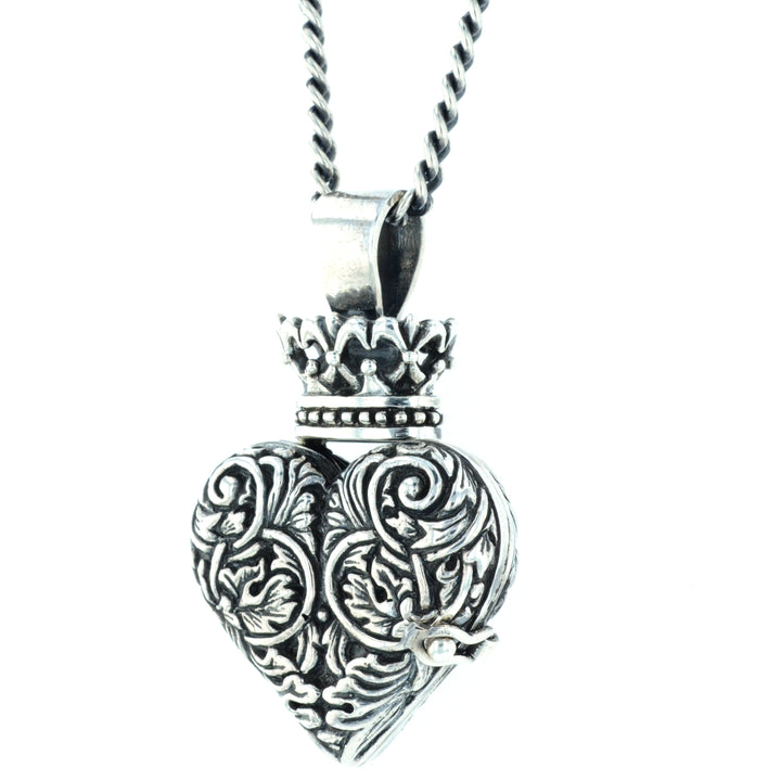 Engraved Baroque Heart Locket