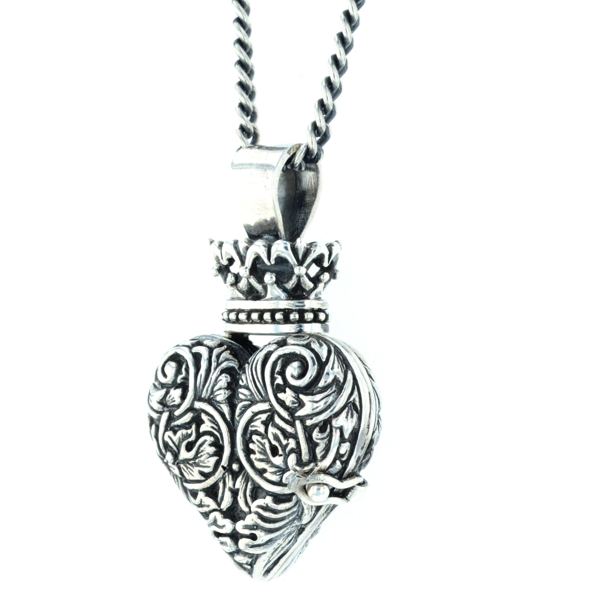 Engraved Baroque Heart Locket