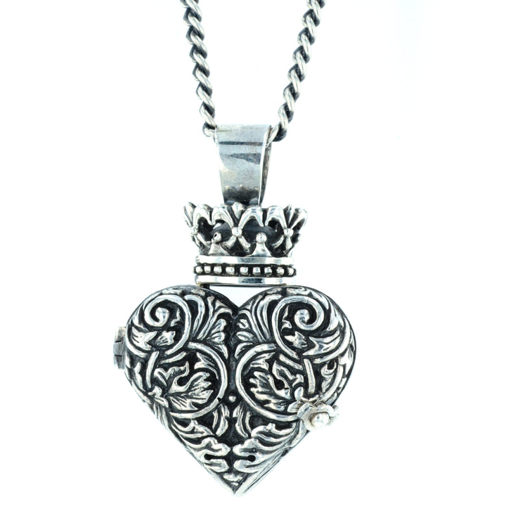 Engraved Baroque Heart Locket