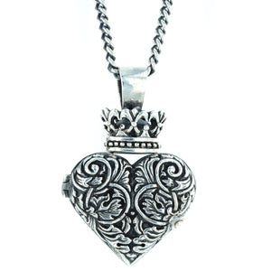 Engraved Baroque Heart Locket