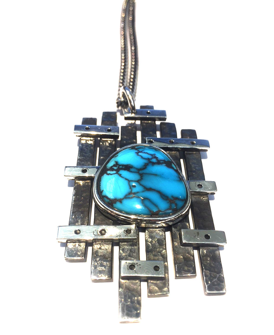 FENCE PENDANT w/Egyptian Turquoise