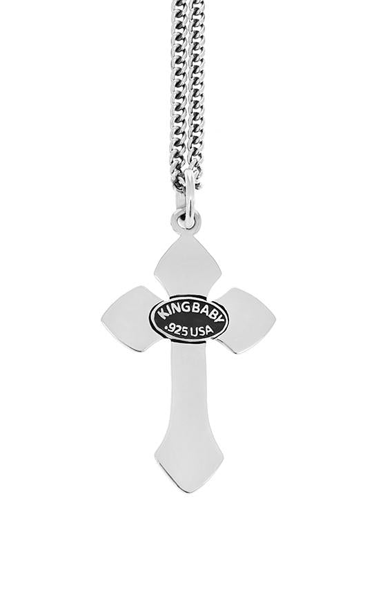 king baby layered cross pendant