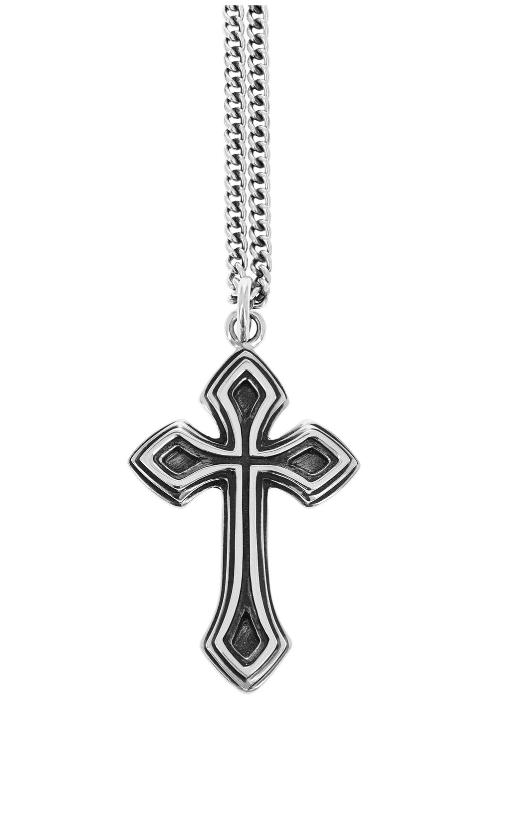 king baby layered cross pendant