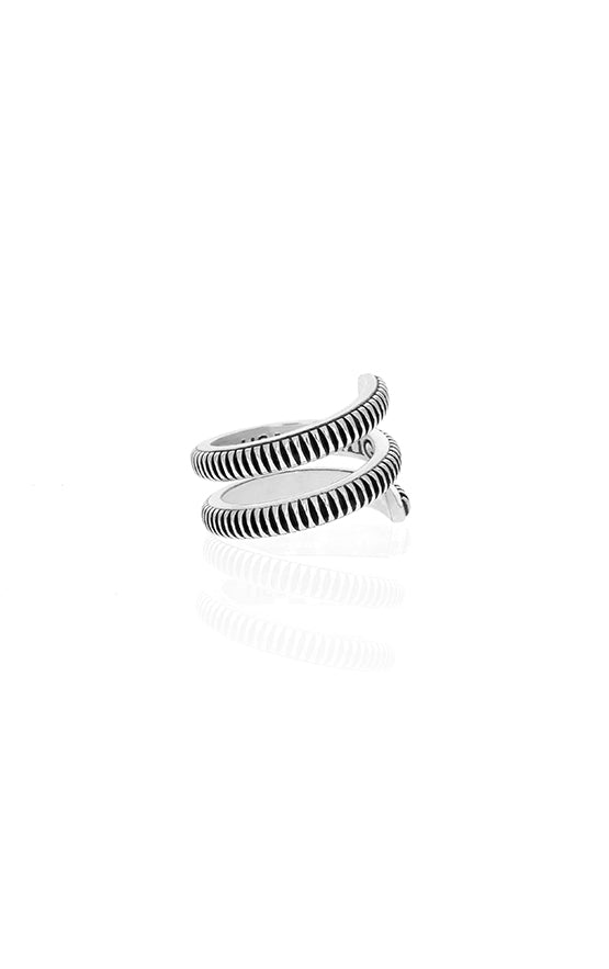 king baby coin edge spiral ring for women