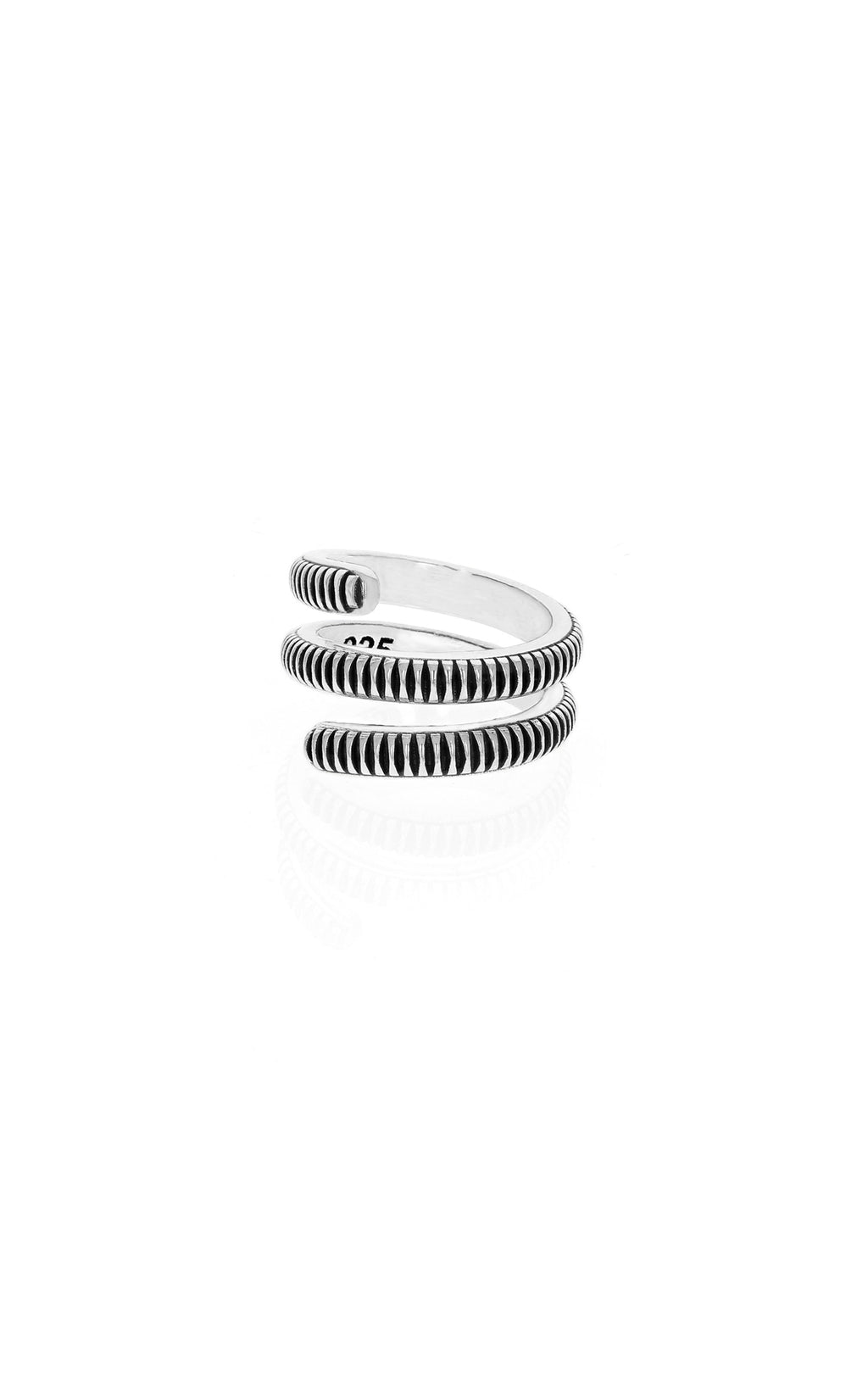 king baby coin edge womens spiral ring