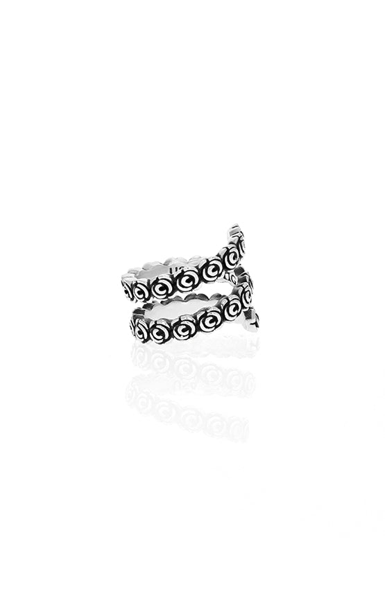 king baby rose spiral ring for women