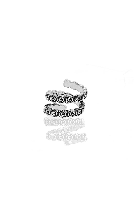 king baby rose spiral ring for women