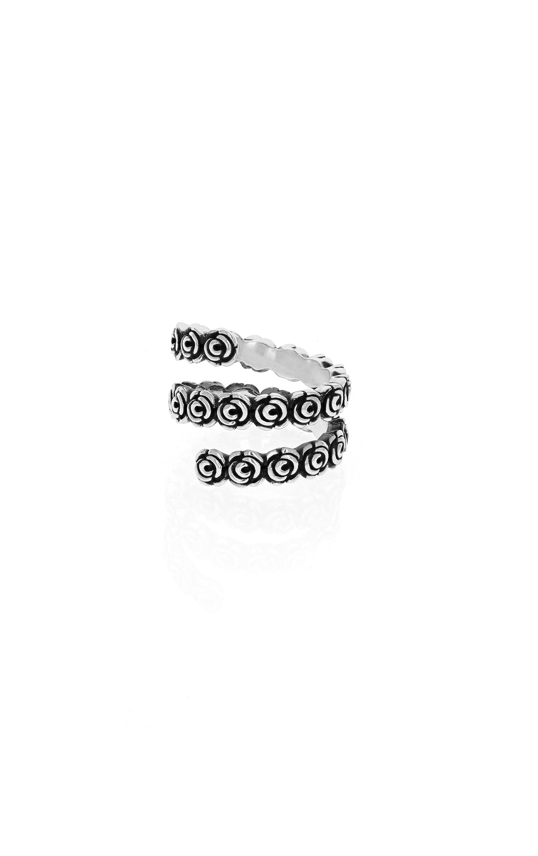 king baby rose spiral ring for women