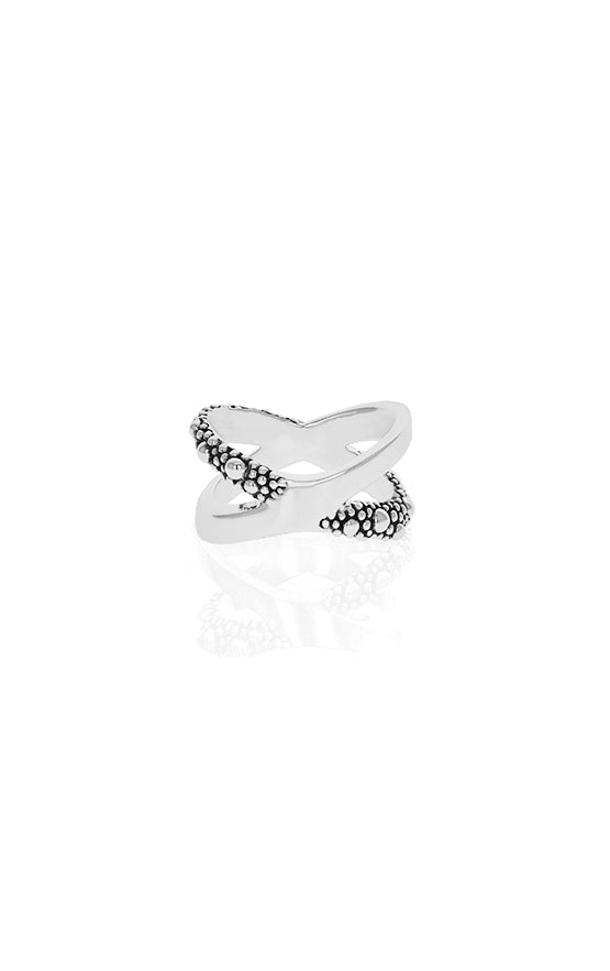 king baby stingray x cross ring for women