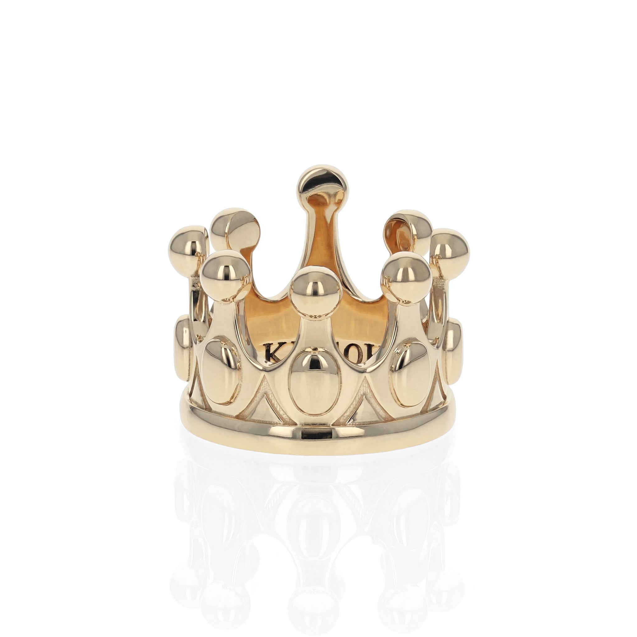 Party Wear 14k white Gold Hip Hop Iced out Diamond king ring., 25mm at Rs  56000 in Surat