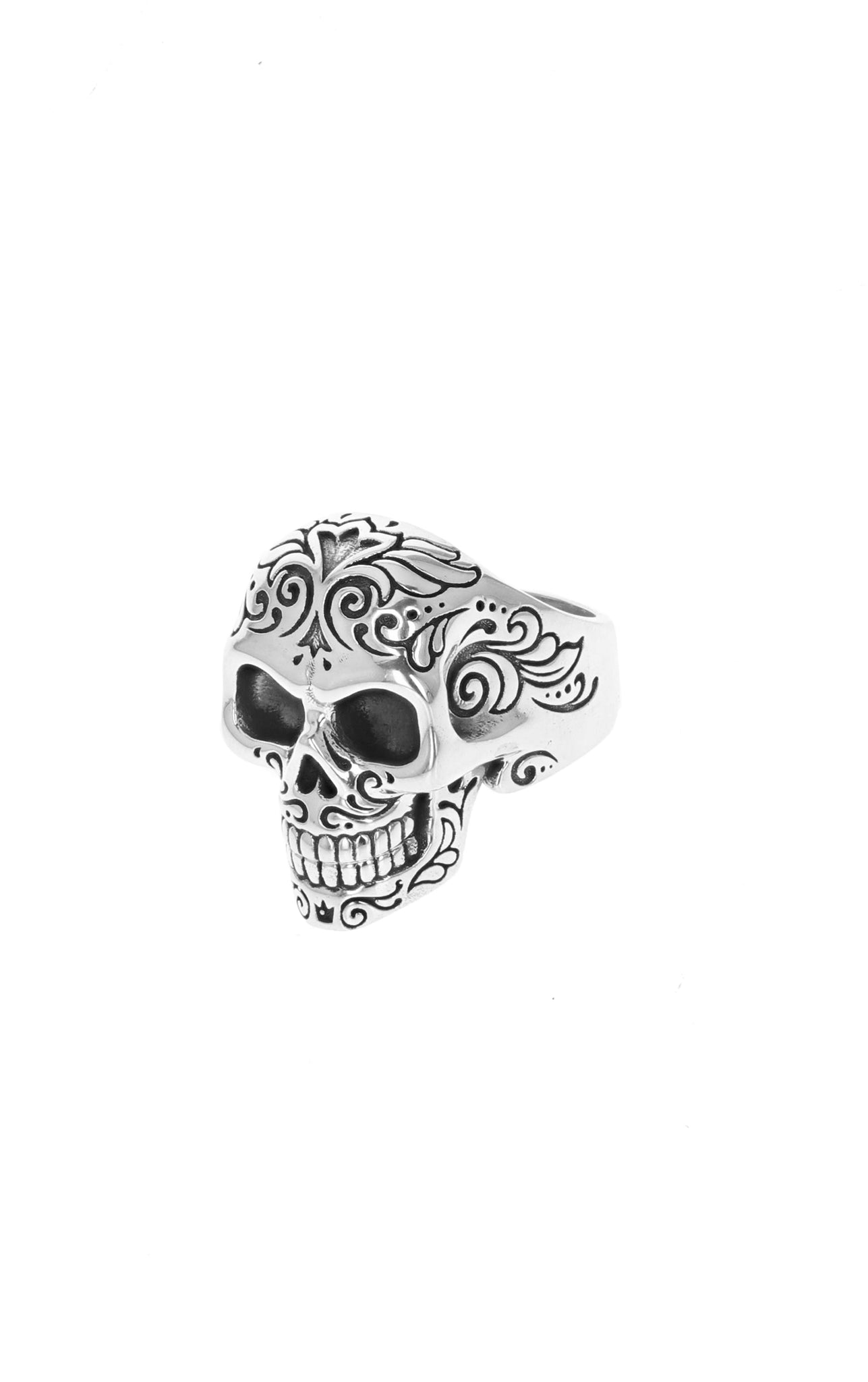Laughing Skull Ring with Movable Jaw