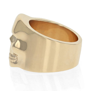 Product shot of 10K Gold Small Classic Skull Ring alt 1