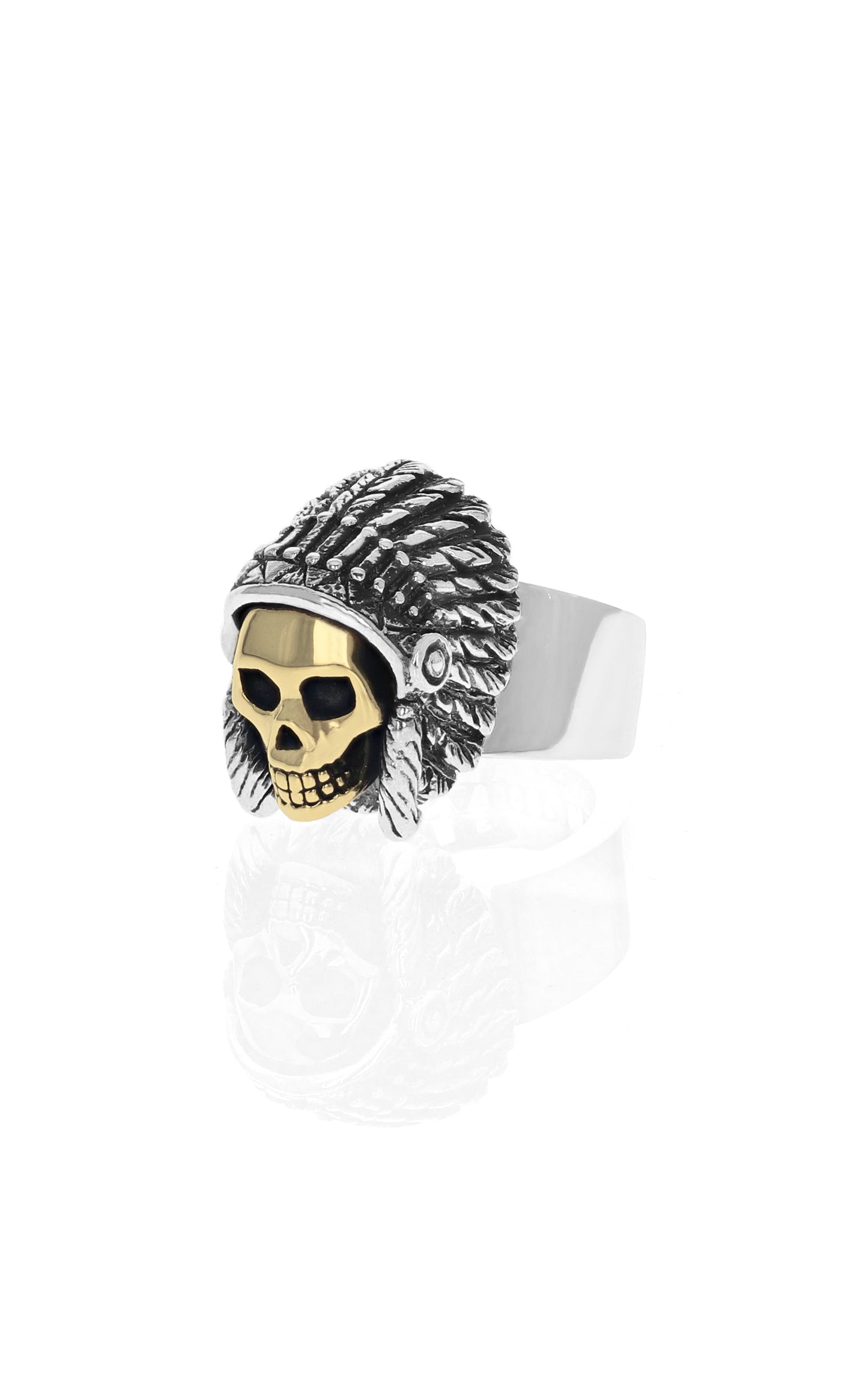 Limited Edition Skull With Headdress Ring