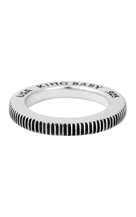 king baby men's silver coin ring