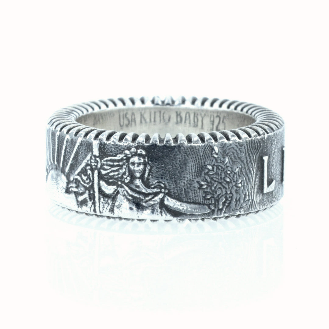 King Baby Liberty Coin Edge Ring