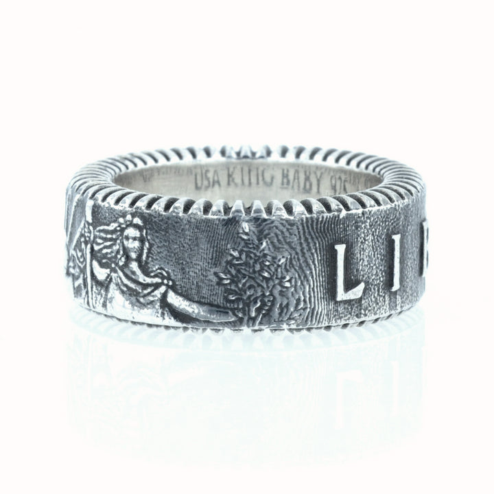 King Baby Liberty Coin Edge Ring