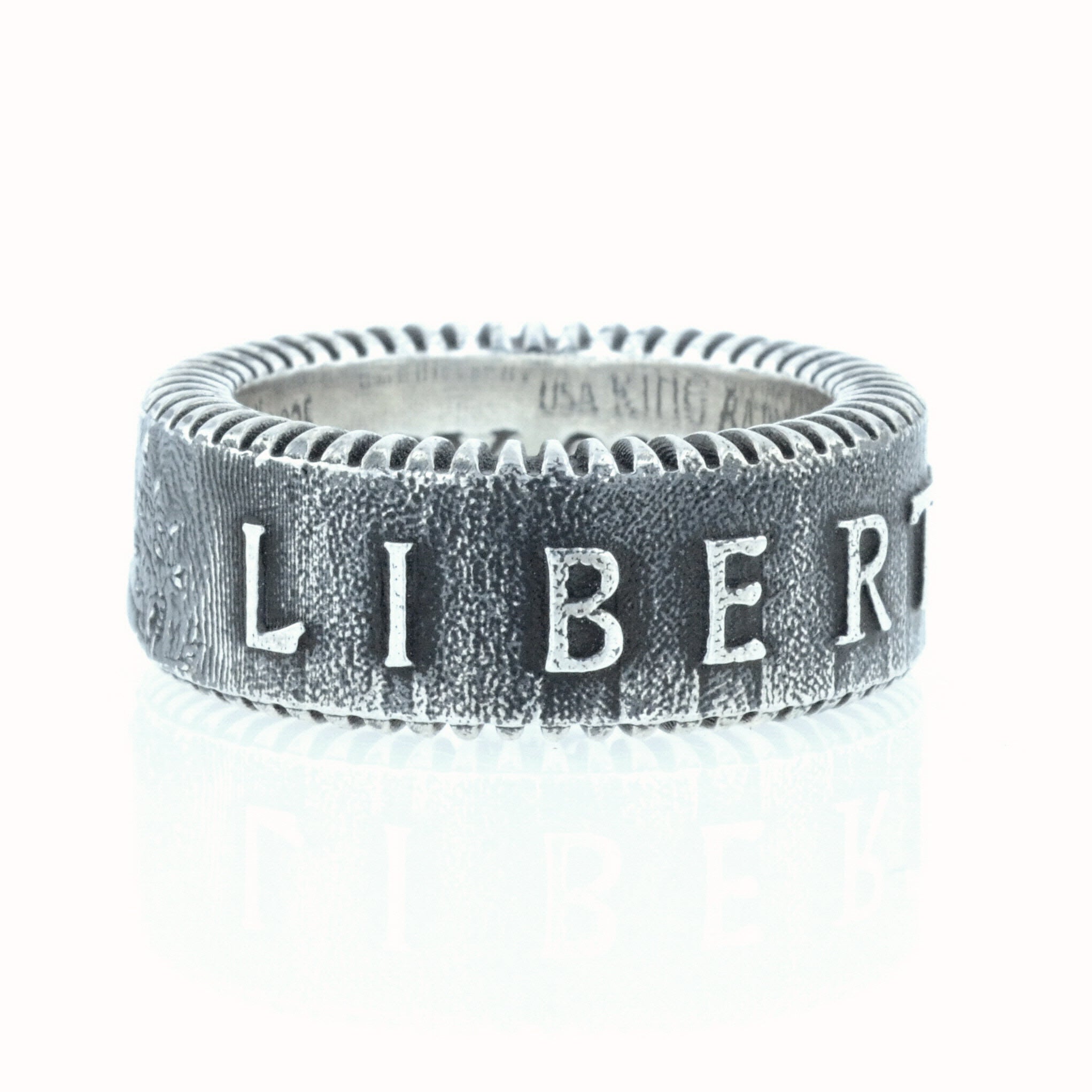 King Baby Liberty Coin Edge Ring