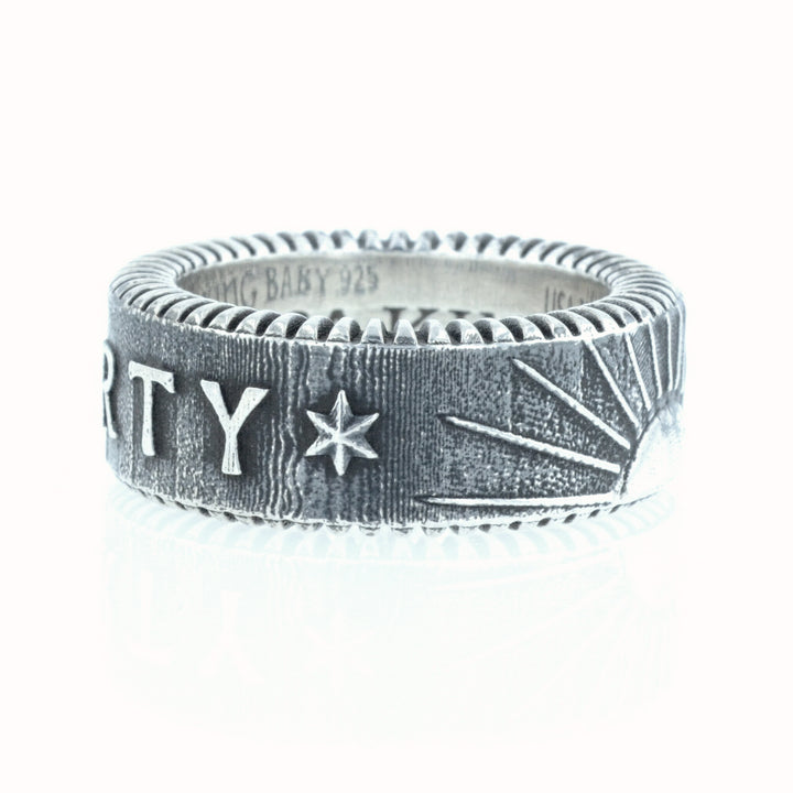 King Baby Liberty Coin Edge Ring