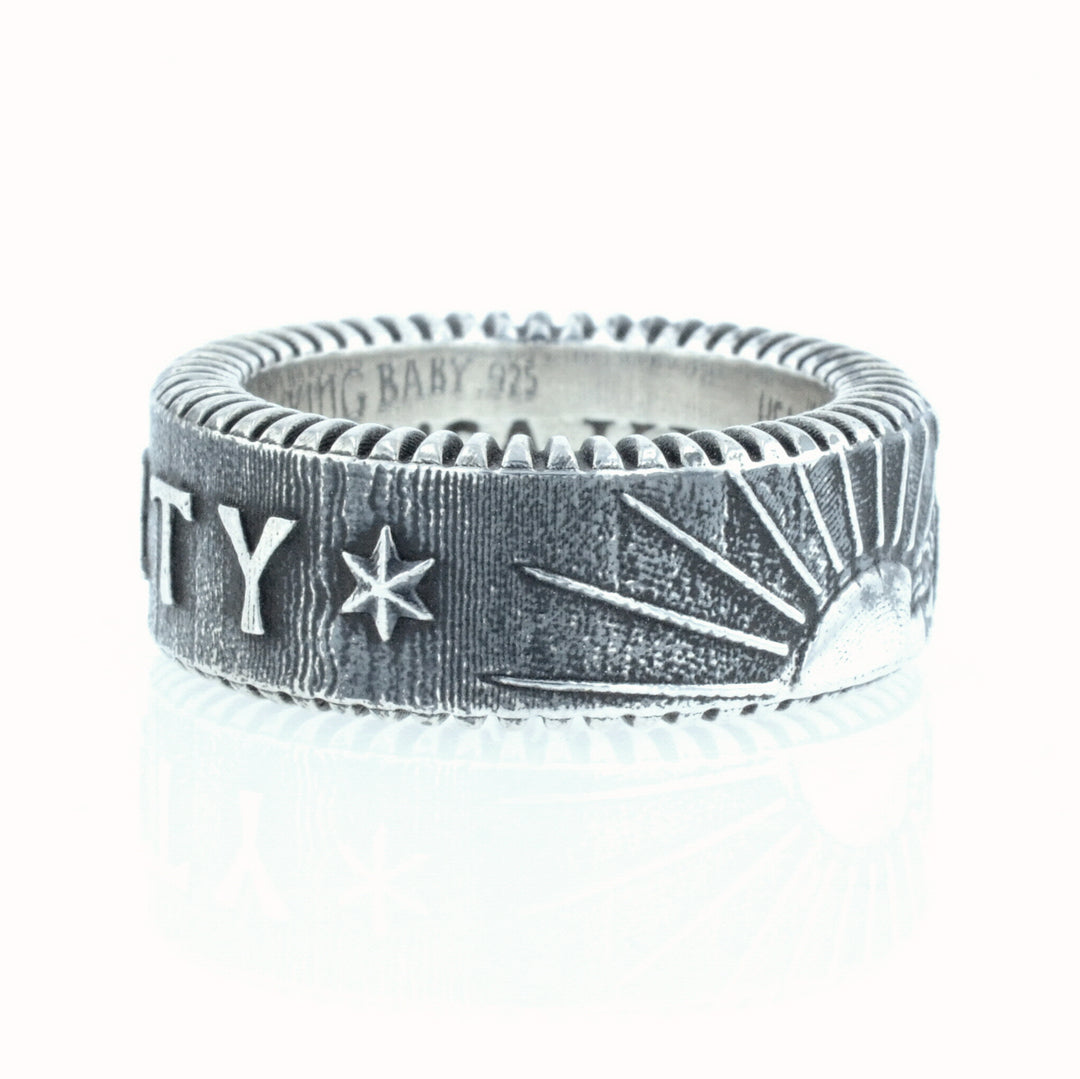 King Baby Liberty Coin Edge Ring