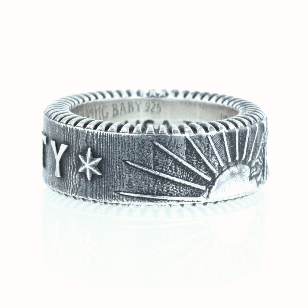 King Baby Liberty Coin Edge Ring