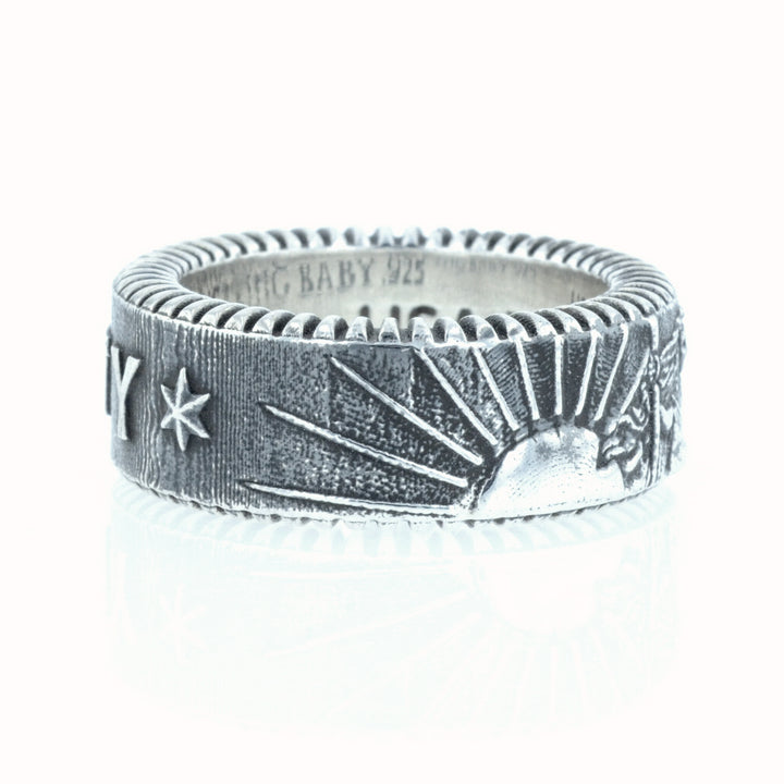 King Baby Liberty Coin Edge Ring