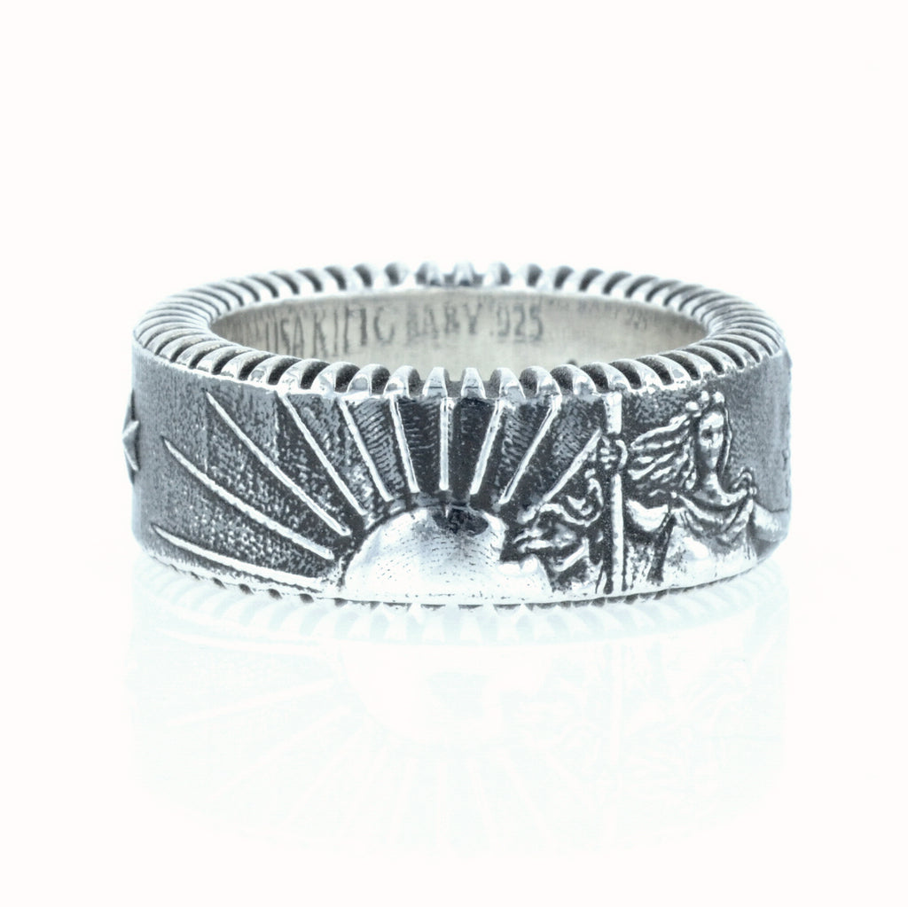 King Baby Liberty Coin Edge Ring